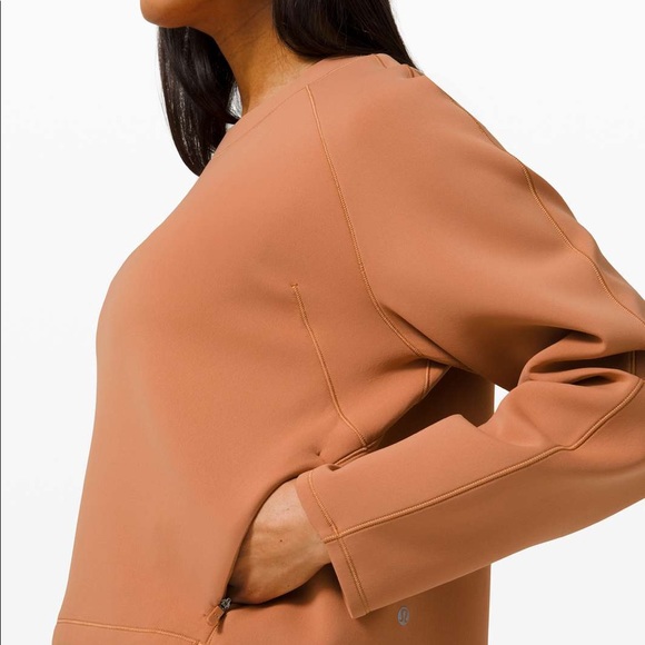 lululemon womens AirWrap Crew in Desert Sun size 12 luxstreme spacer fabric - Picture 9 of 10